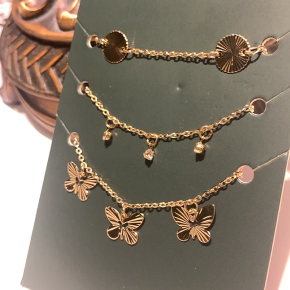 Wild Fable Gold Tone 3 Piece Anklet Set - Picture 5 of 8